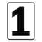 Signmission Sign with Number 1 Heavy-Gauge Aluminum Rust Proof Parking Sign A-1824-22898 - alternate 1